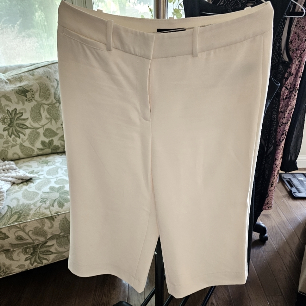 WHBM -  cream lined crop pants